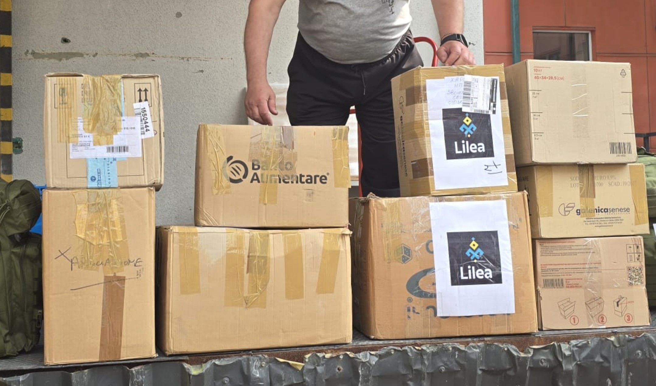 Donated food and medicines